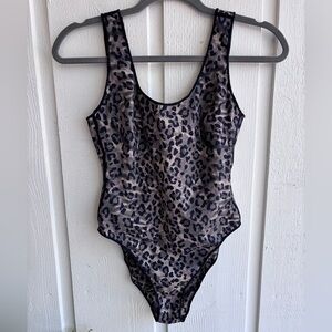Free People Leopard Print One-Piece Swimsuit